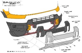2025 Bronco Sport Exterior Sketch